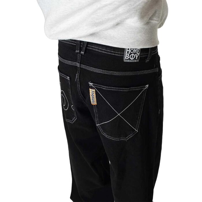 Homeboy X-Tra Monster HB Denim Pant Washed Black super baggy τζιν με 5 τσέπες και κεντημένο HB λογότυπο