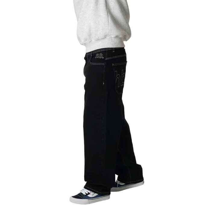 Homeboy X-Tra Monster HB Denim Pant Washed Black super baggy τζιν με 5 τσέπες και κεντημένο HB λογότυπο