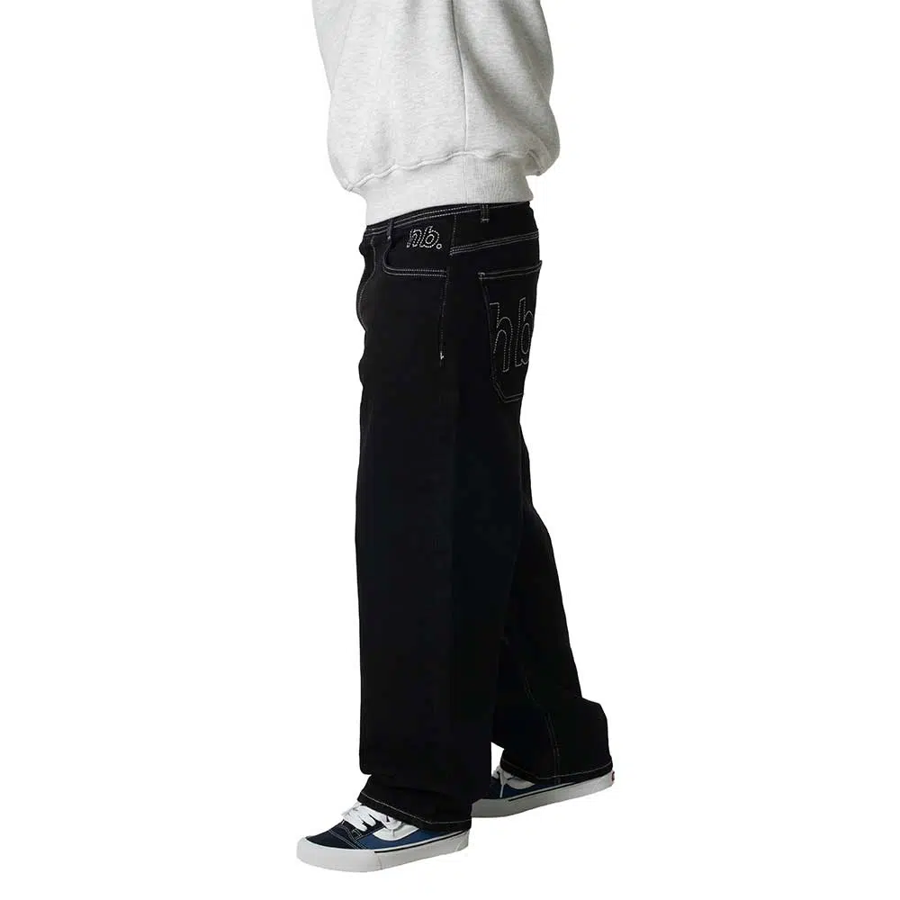 Homeboy X-Tra Monster HB Denim Pant Washed Black super baggy τζιν με 5 τσέπες και κεντημένο HB λογότυπο