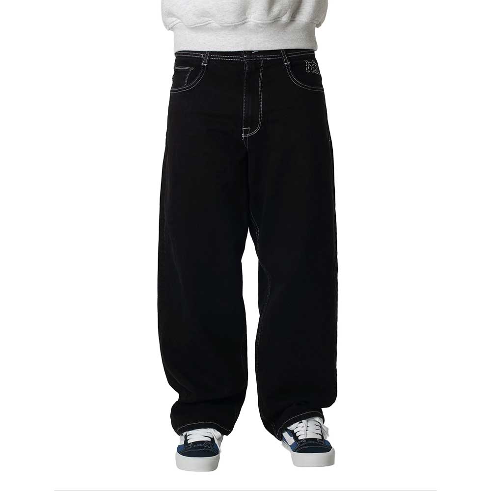 Homeboy X-Tra Monster HB Denim Pant Washed Black super baggy τζιν με 5 τσέπες και κεντημένο HB λογότυπο