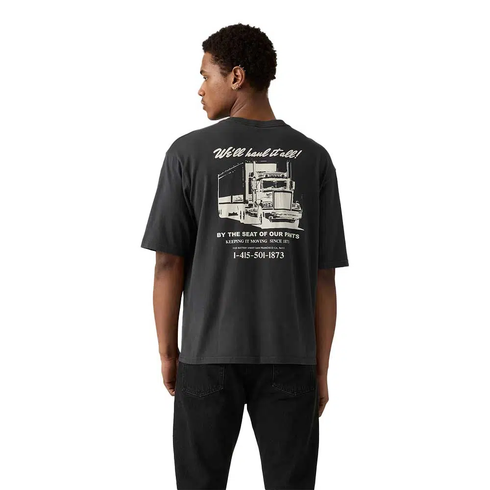 Levi’s Graphic Loose Tee Phantom Black – μαύρο ανδρικό t-shirt με loose fit, στρογγυλή λαιμόκοψη και διαχρονικό γραφικό σχέδιο.
