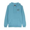 santa cruz aztec dot hood mist φούτερ με κουκούλα με κορδόνι, μικρό τύπωμα μπροστά και μεγάλο graphic στη πλάτη