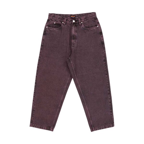 santa cruz big pant dark cherry overdyed φαρδύ παντελόνι με πέντε τσέπες σε σκούρα κερασί απόχρωση
