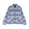 santa cruz harbour jacket purple green check γυναικείο καρό μπουφάν με quilted επένδυση, τσέπες και woven label
