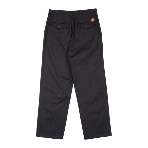 γυναικείο santa cruz nolan chino pant black wide leg loose fit παντελόνι 100% cotton twill με τσέπες