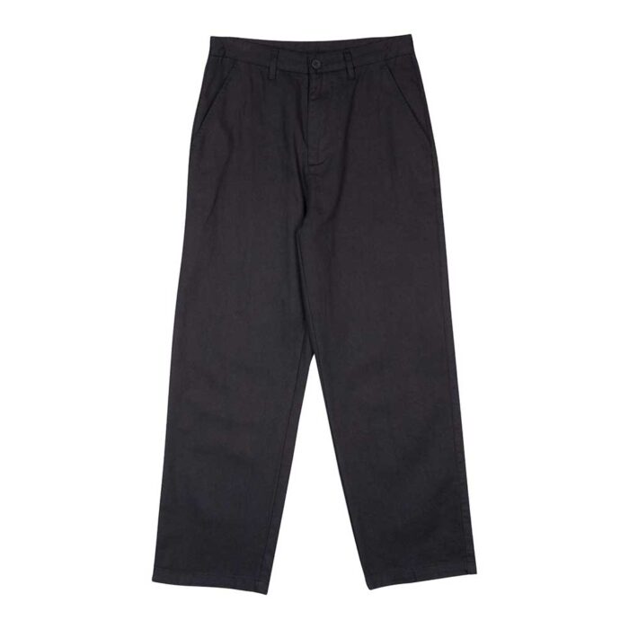 γυναικείο santa cruz nolan chino pant black wide leg loose fit παντελόνι 100% cotton twill με τσέπες