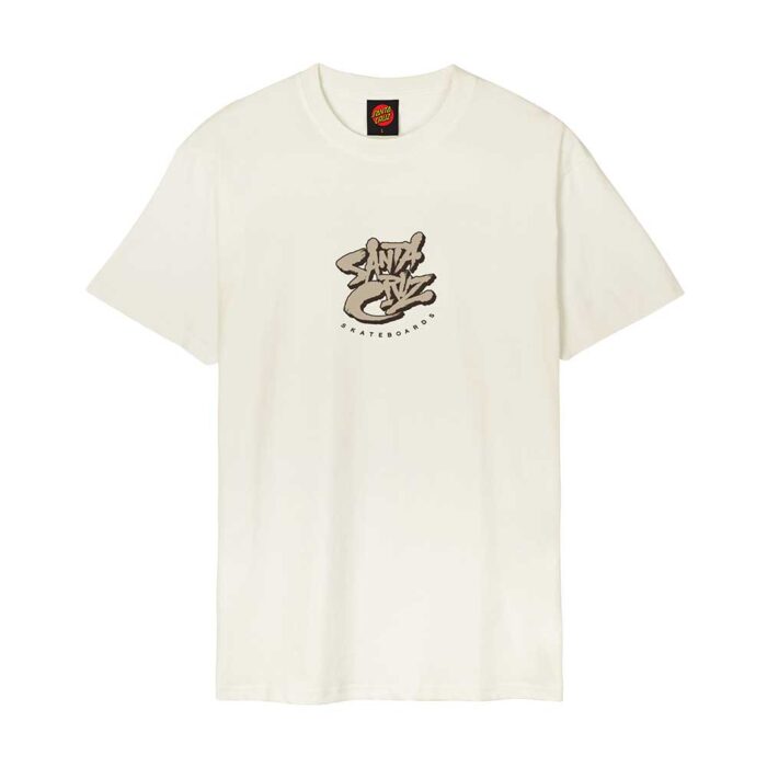 santa cruz pace deathtrap t-shirt natural t-shirt με μικρό τύπωμα στο στήθος και μεγάλο γραφικό στην πλάτη