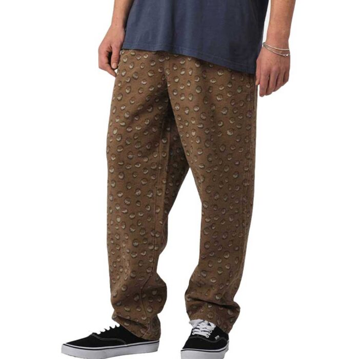 santa cruz unite pant jaguar relaxed fit παντελόνι με ελαστική μέση, τσέπες, ρυθμιζόμενα μπατζάκια και jaguar τύπωμα