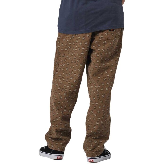 santa cruz unite pant jaguar relaxed fit παντελόνι με ελαστική μέση, τσέπες, ρυθμιζόμενα μπατζάκια και jaguar τύπωμα