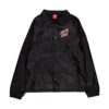 santa cruz youth partial dot coach jacket black παιδικό jacket με κανονικό γιακά, κουμπιά, mesh επένδυση, μικρό τύπωμα στο στήθος και μεγάλο τύπωμα στην πλάτη