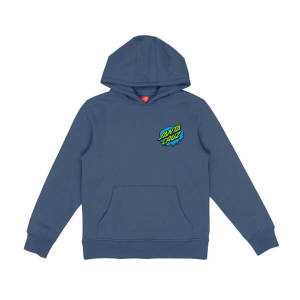 santa cruz youth slime dot hood παιδικό φούτερ με κουκούλα χωρίς κορδόνι, τύπωμα στο στήθος και μεγάλο print στην πλάτη