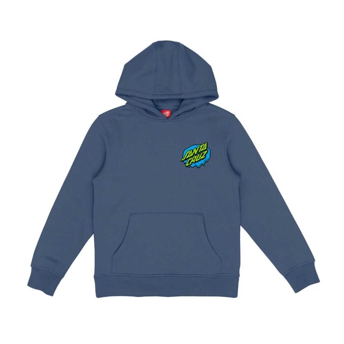 santa cruz youth slime dot hood παιδικό φούτερ με κουκούλα χωρίς κορδόνι, τύπωμα στο στήθος και μεγάλο print στην πλάτη