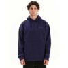 emerson logo hoodie purple ανδρικό φούτερ με κουκούλα, fleece υφή, κρυφή τσέπη κινητού και λογότυπο υψηλής πυκνότητας στο στήθος