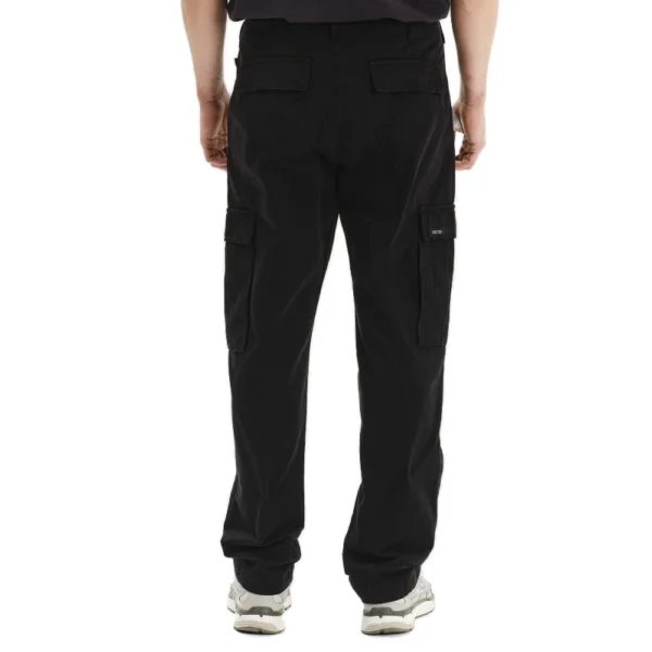 Μαύρο cargo παντελόνι Emerson 252.EM42.33 relaxed fit με κορδόνι αστραγάλου