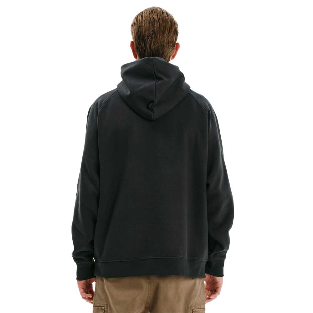 emerson logo hoodie forest teal ανδρικό φούτερ με κουκούλα, fleece υφή, κρυφή τσέπη κινητού και λογότυπο υψηλής πυκνότητας στο στήθος