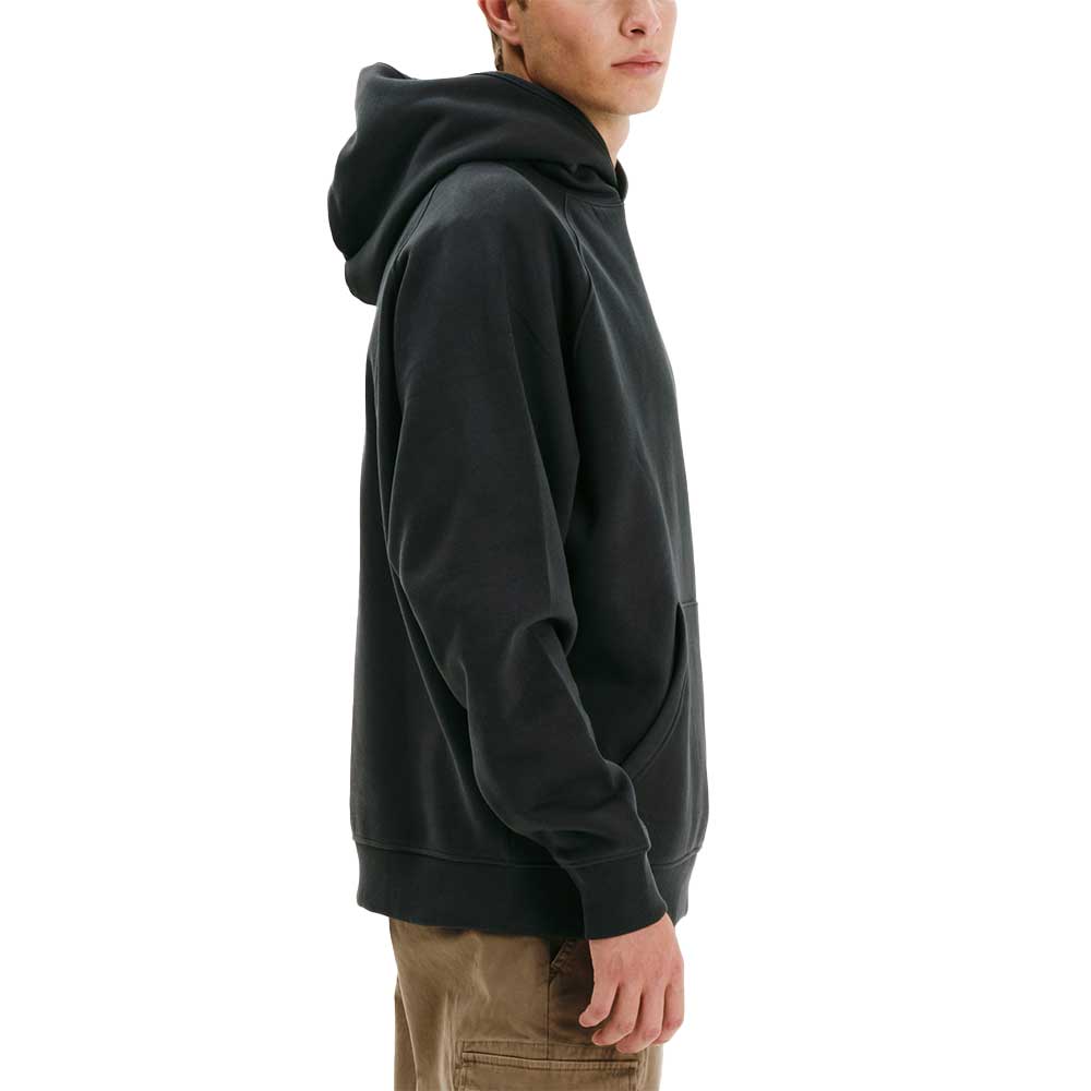 emerson logo hoodie forest teal ανδρικό φούτερ με κουκούλα, fleece υφή, κρυφή τσέπη κινητού και λογότυπο υψηλής πυκνότητας στο στήθος