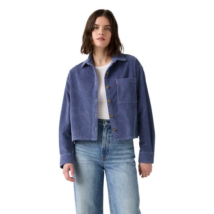 Γυναικείο Levi’s Celine Cozy Shacket σε μπλε indigo corduroy, standard fit με κουμπιά και κλασικό γιακά.