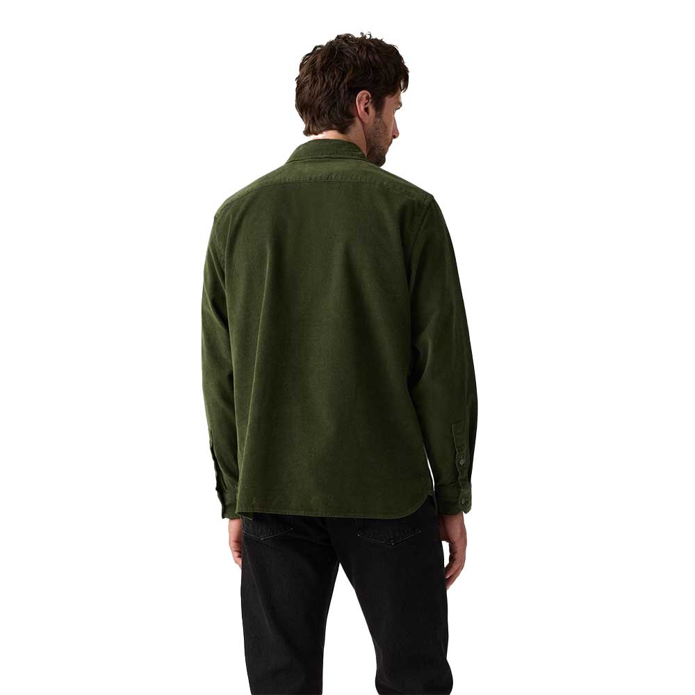 Levi’s Jackson Worker Corduroy Overshirt σε πράσινο Duffel Bag, ανδρικό κορδούρoι πουκάμισο με utility τσέπες και relaxed fit.