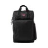 levis l-pack large black μαύρο backpack 25 λίτρων με θήκη για laptop 15 ιντσών, οργανωτικές θήκες και θήκη για μπουκάλι