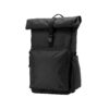levis l-pack roll top backpack black αδιάβροχο μαύρο backpack 28 λίτρων από ανακυκλωμένο πολυεστέρα με roll top σχεδίαση και πολλές θήκες