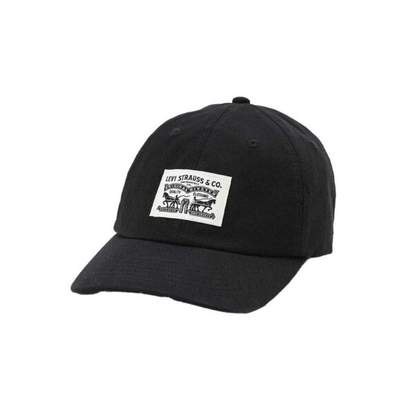 Levi’s Relaxed Dad Cap μαύρο με καμπυλωτό γείσο και ρυθμιζόμενο κλείσιμο αγκράφα