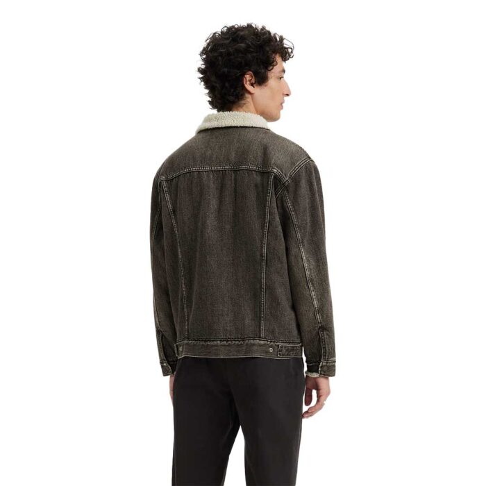 Ανδρικό Levi’s denim jacket με χαλαρή εφαρμογή και sherpa επένδυση για ζεστασιά