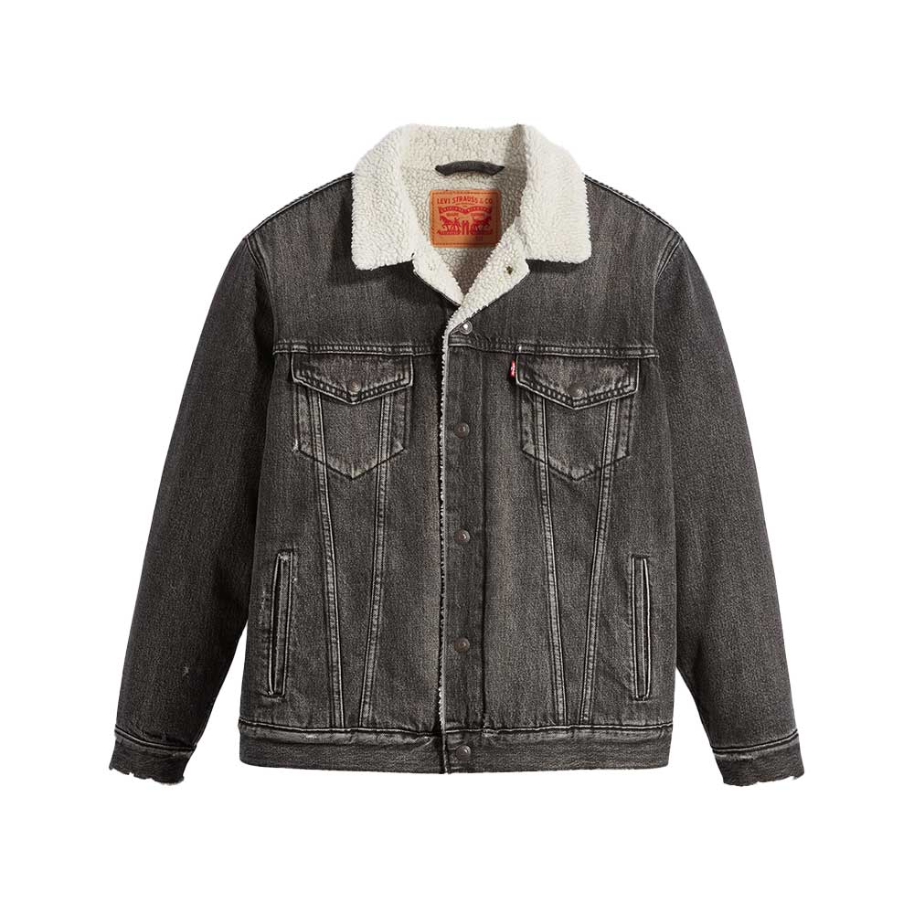 Ανδρικό Levi’s denim jacket με χαλαρή εφαρμογή και sherpa επένδυση για ζεστασιά