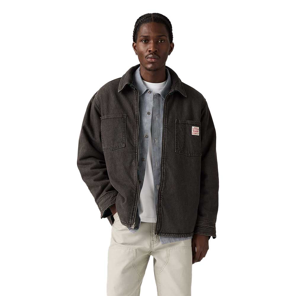 Levi's Reversible Shacket Late Night Grind Black, αναστρέψιμο denim jacket με relaxed fit και 100% βαμβάκι.