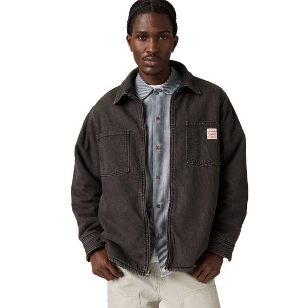 Levi's Reversible Shacket Late Night Grind Black, αναστρέψιμο denim jacket με relaxed fit και 100% βαμβάκι.