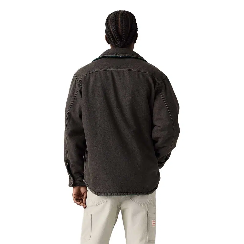 Levi's Reversible Shacket Late Night Grind Black, αναστρέψιμο denim jacket με relaxed fit και 100% βαμβάκι.