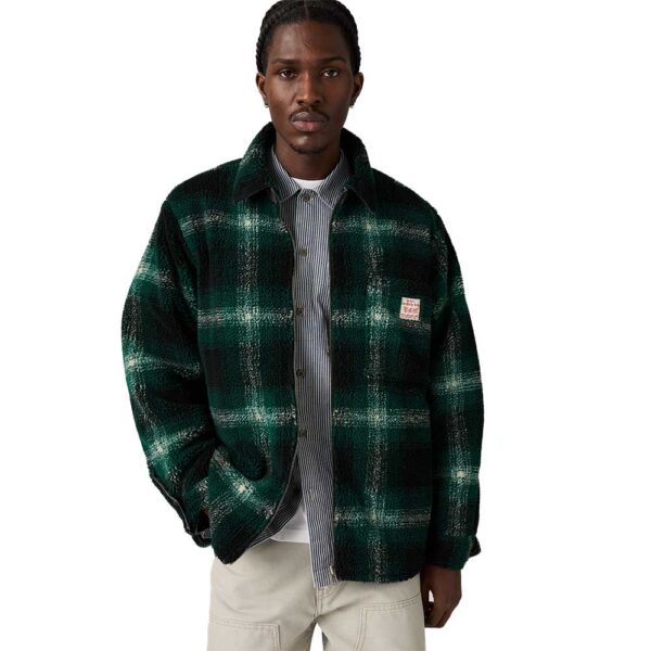 Levi's Reversible Shacket Late Night Grind Black, αναστρέψιμο denim jacket με relaxed fit και 100% βαμβάκι.