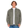 Rusty Cobra Cord Overshirt army green με διπλές τσέπες και καμπυλωτό τελείωμα.