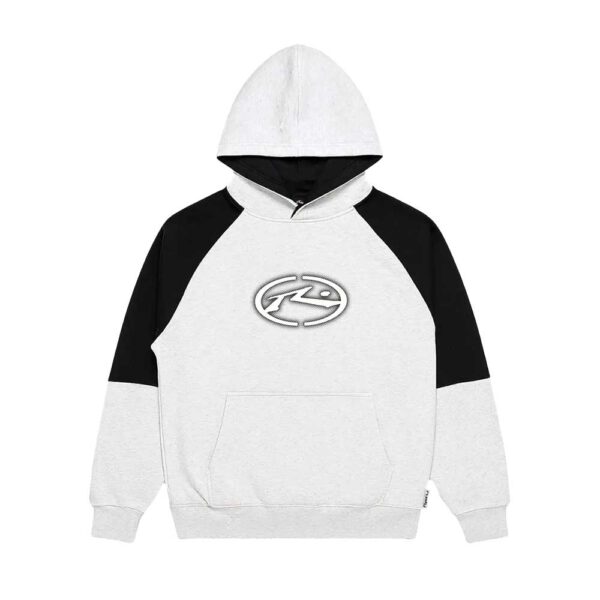 Rusty Heat Check Unisex Hoodie Grey με κουκούλα, relaxed fit και Thermochromic print που αλλάζει χρώμα με τη θερμότητα.