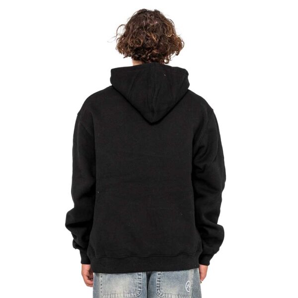 Rusty Internazionale Hooded Fleece μαύρο, oversized fit hoodie από βαρύ fleece, με κεντημένο λογότυπο και υφασμένη ετικέτα στην τσέπη.