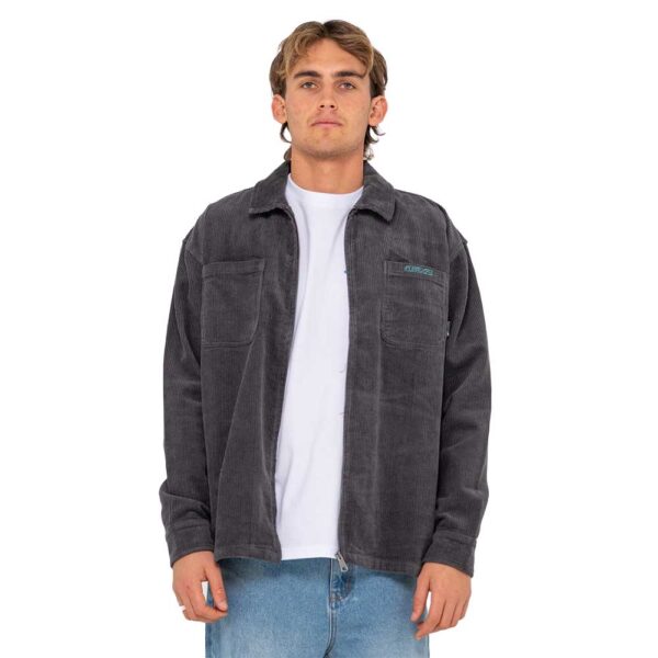 Ανδρικό corduroy jacket 100% βαμβάκι με relaxed fit και κεντημένο λογότυπο Rusty