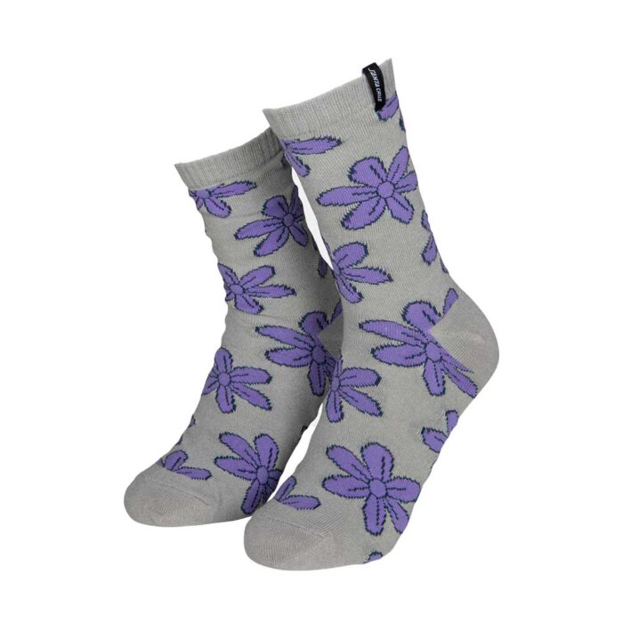 Santa Cruz Flourish Daisy Socks 2-Pack με jacquard μαργαρίτες και woven clamp label, μέγεθος 37-40.