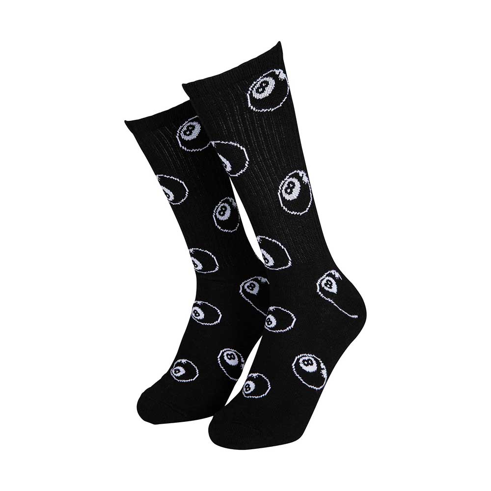 Σετ κάλτσες Santa Cruz Winkowski Eight Ball, μαύρες και λευκές, 2-pack