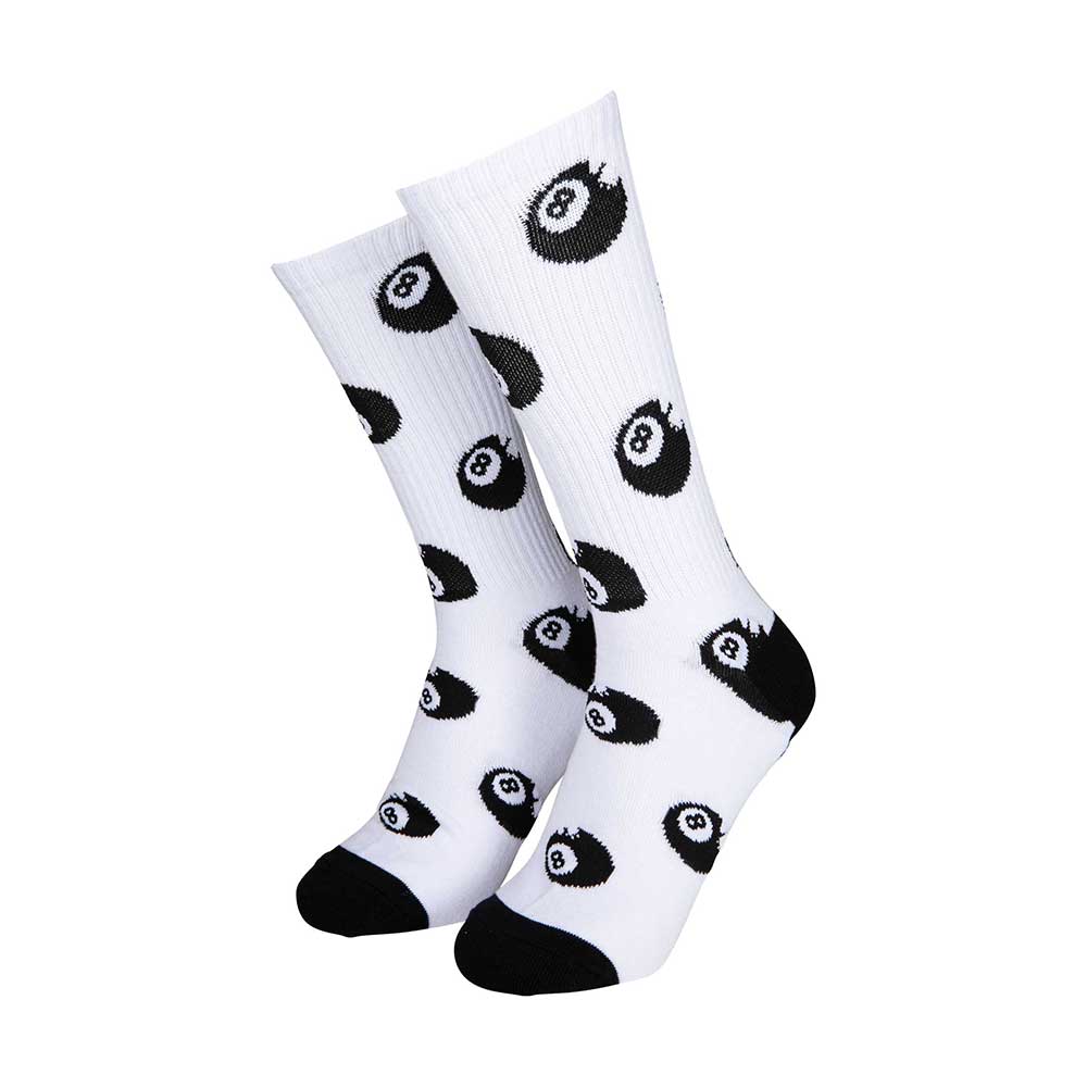 Σετ κάλτσες Santa Cruz Winkowski Eight Ball, μαύρες και λευκές, 2-pack
