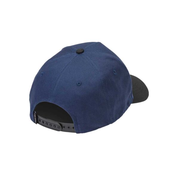 Volcom Embossed Stone Hat cosmic blue ανδρικό 5-panel καπέλο με 3D κέντημα Stone logo μπροστά, Volcom flag label πίσω και adj snap-back κλείσιμο