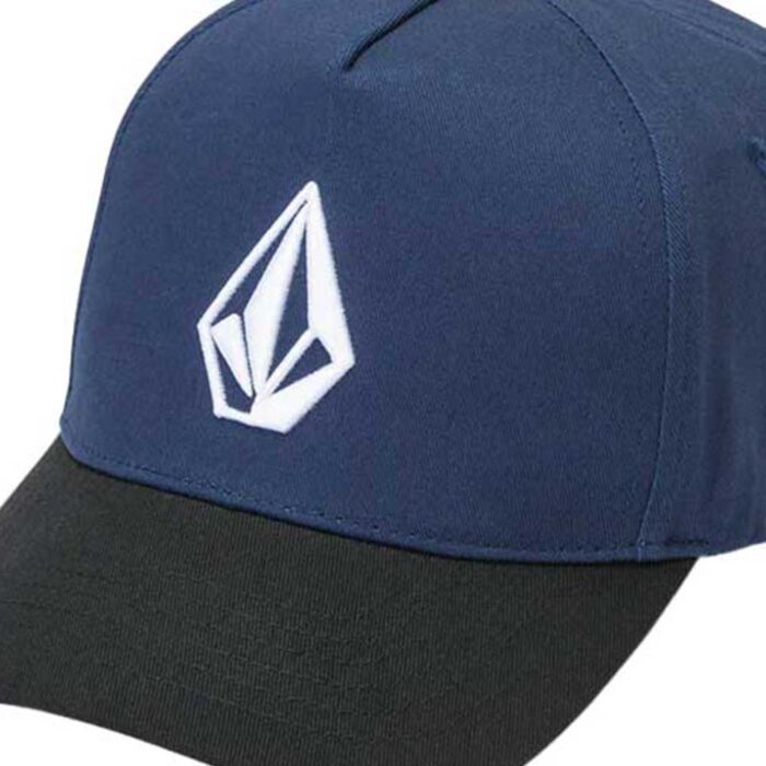 Volcom Embossed Stone Hat cosmic blue ανδρικό 5-panel καπέλο με 3D κέντημα Stone logo μπροστά, Volcom flag label πίσω και adj snap-back κλείσιμο