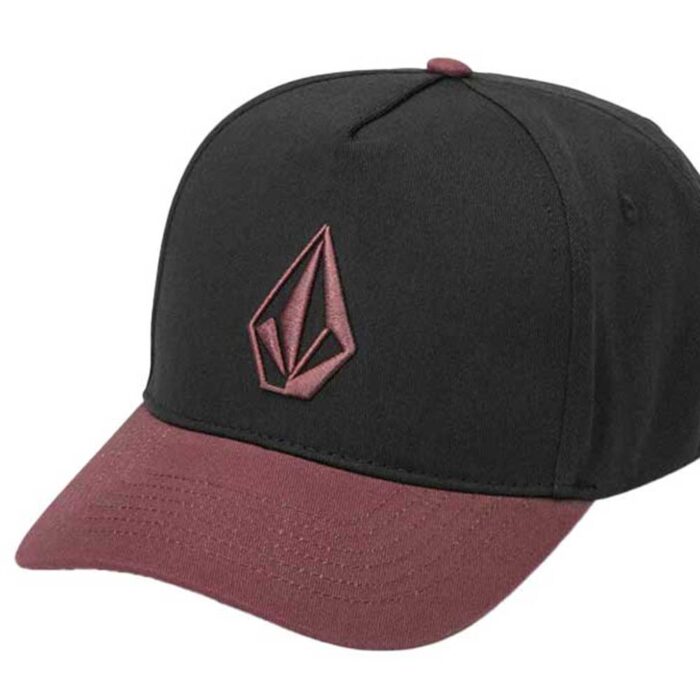 Volcom Embossed Stone Hat merlot ανδρικό 5-panel καπέλο με 3D κέντημα Stone logo μπροστά, Volcom flag label πίσω και adj snap-back κλείσιμο