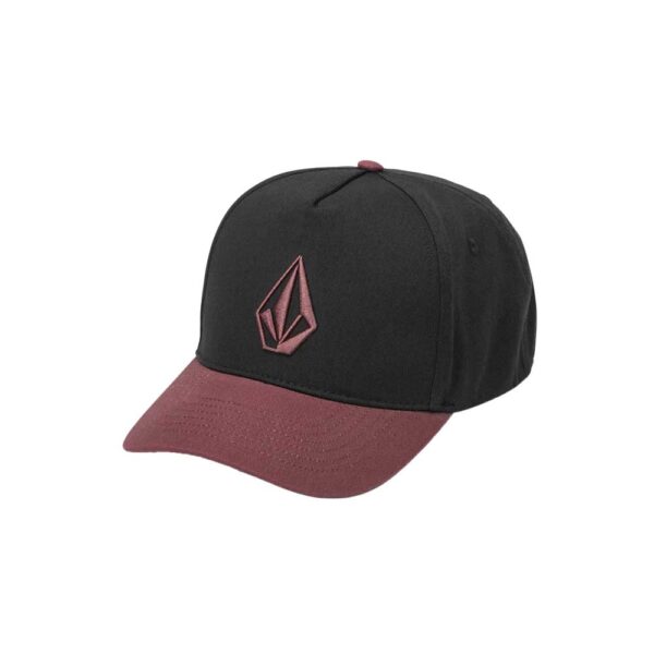 Volcom Embossed Stone Hat merlot ανδρικό 5-panel καπέλο με 3D κέντημα Stone logo μπροστά, Volcom flag label πίσω και adj snap-back κλείσιμο