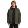 Ανδρικό μπουφάν Volcom Hernan Jacket 10K Rinsed Black με κουκούλα και φερμουάρ