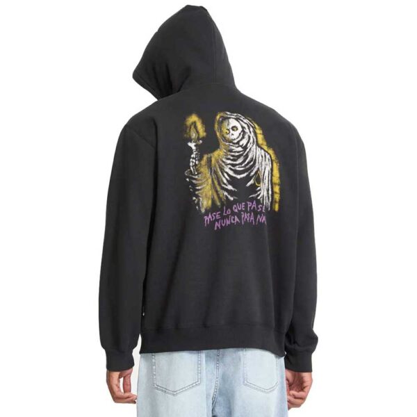 Volcom Nunca Passa hoodie antique black με κλασική εφαρμογή, μπροστινό και πίσω τύπωμα Gony Zubizarreta