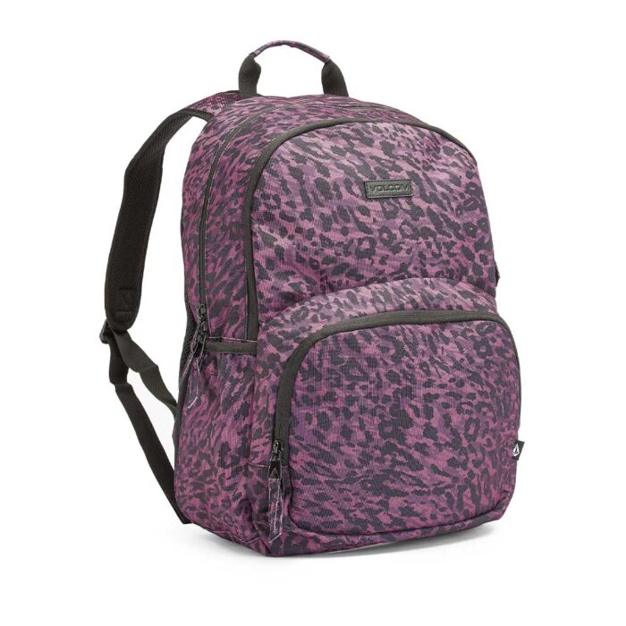 volcom upperclass animal print backpack σακίδιο με animal print, χωρητικότητα 22.25 λίτρα, τρεις θήκες και laptop sleeve