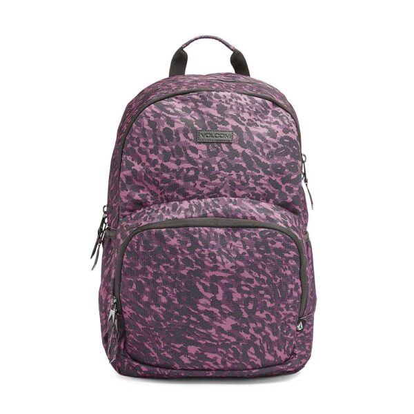 volcom upperclass animal print backpack σακίδιο με animal print, χωρητικότητα 22.25 λίτρα, τρεις θήκες και laptop sleeve