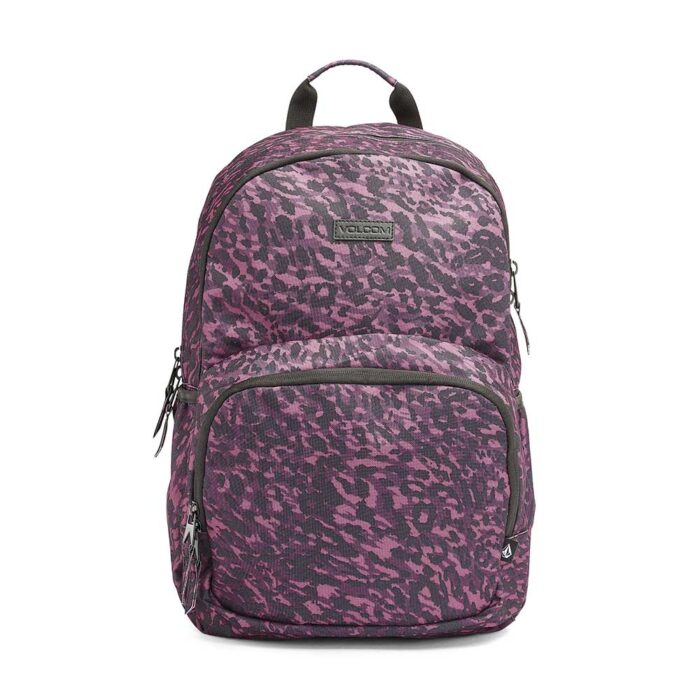 volcom upperclass animal print backpack σακίδιο με animal print, χωρητικότητα 22.25 λίτρα, τρεις θήκες και laptop sleeve