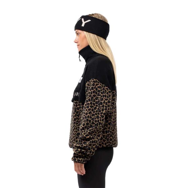Eivy Ball Fleece Black Leopard fleece με leopard λεπτομέρειες, YKK φερμουάρ και oversized εφαρμογή.