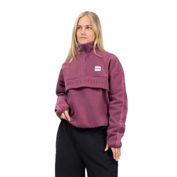 Eivy Ball Fleece Pinkgundy – γυναικείο slightly oversized fleece σε dark pink με φερμουάρ και μπροστινή τσέπη.