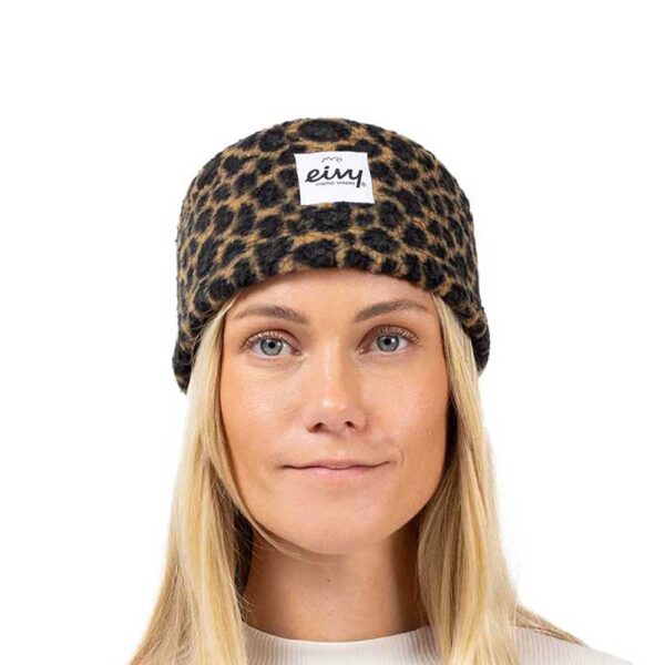 Eivy Throwback Sherpa Headband Leopard από sherpa fleece με ρυθμιζόμενο κορδόνι.